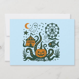 halloween carnaval under the ocean invitation
