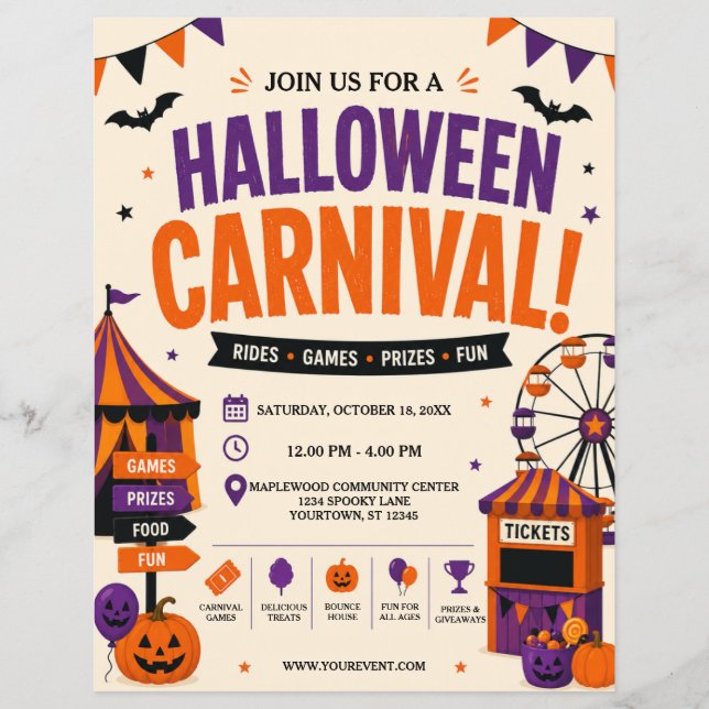 Halloween Carnival Flyer (Front)