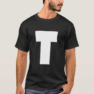 Halloween Carnival Group Costume Green Letter T T-Shirt