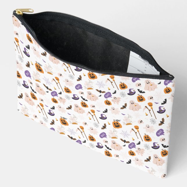 Halloween Cartoon Pattern Accessory Pouch (Open)
