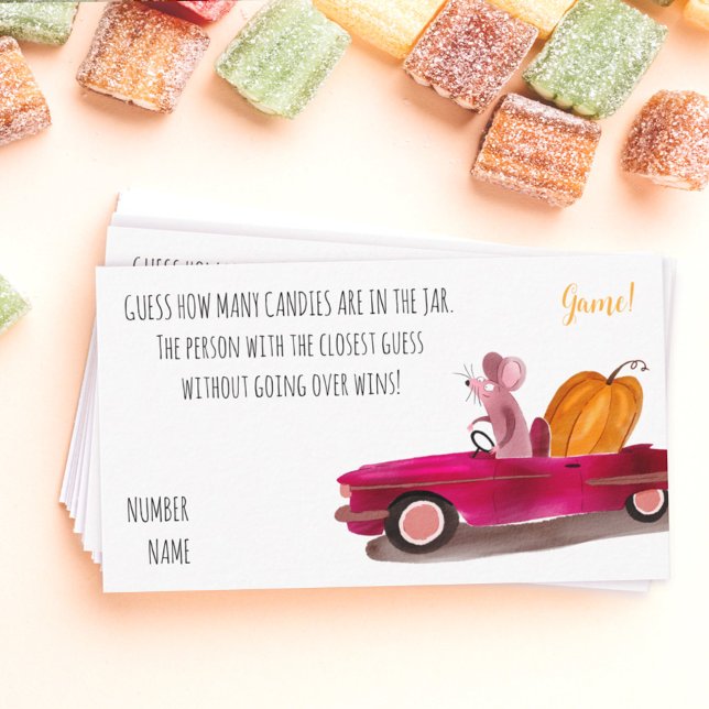 Halloween Cartoon Pumpkin Candy Guessing Game Enclosure Card (Creator Uploaded)