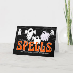 Halloween Cast Your Spells and Summon the Ghosts Holiday Card