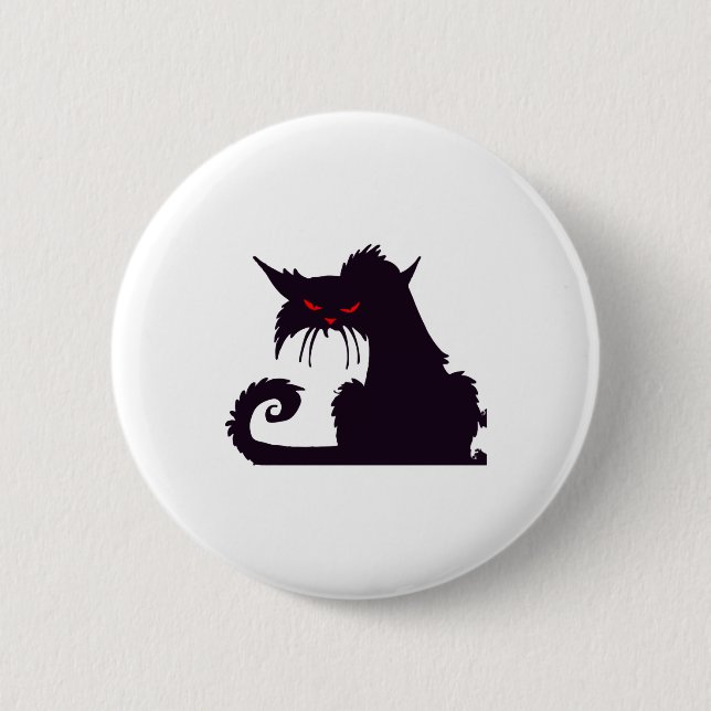Halloween Cat                               6 Cm Round Badge (Front)