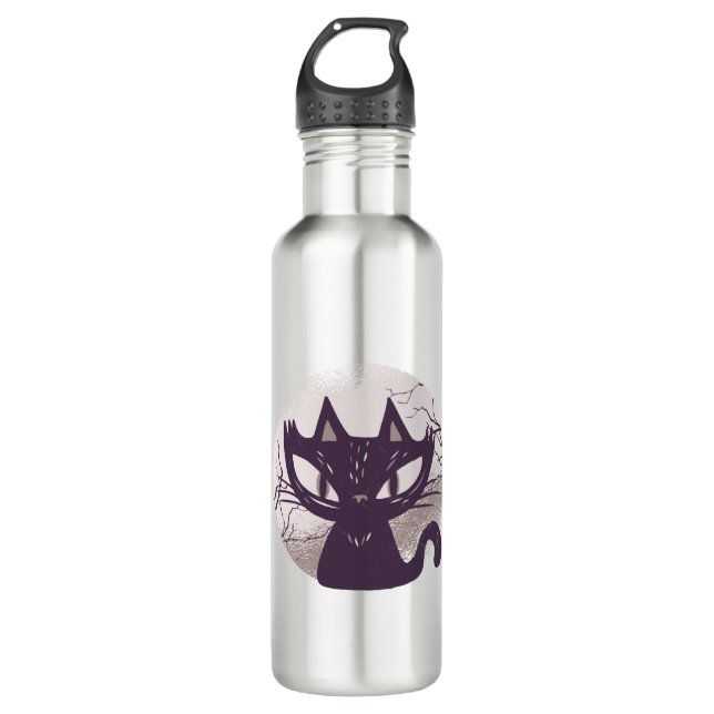 Halloween cat            710 ml water bottle (Front)