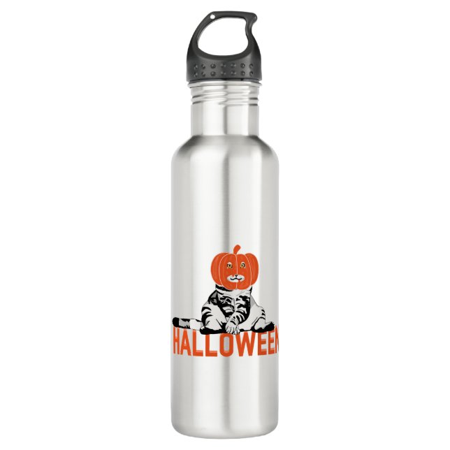 Halloween Cat             710 Ml Water Bottle (Front)