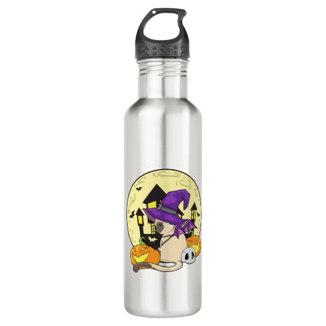 Halloween Cat          710 Ml Water Bottle (Front)