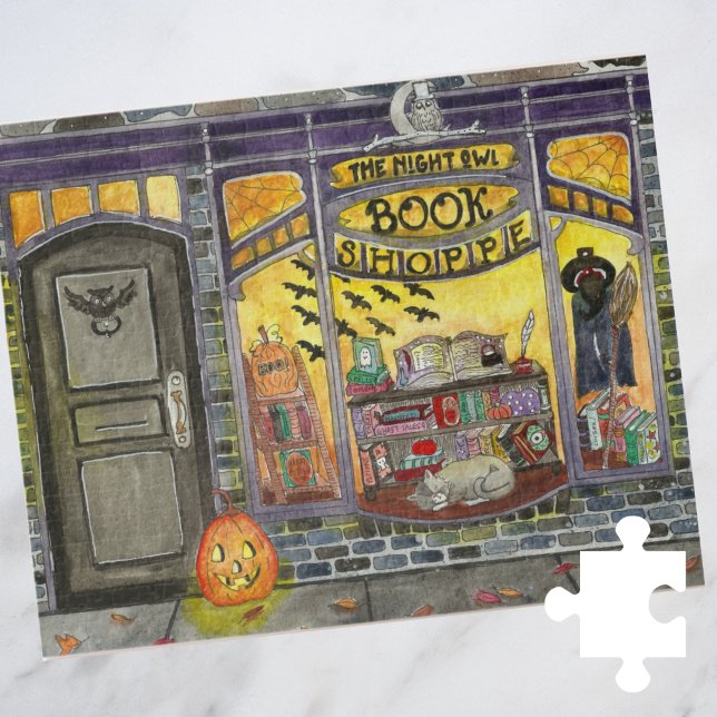 Halloween Cat and Book Shop Jigsaw Puzzle (Creator Uploaded)