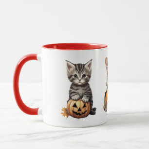 Halloween Cat and Dog" Cute Autumn Mug