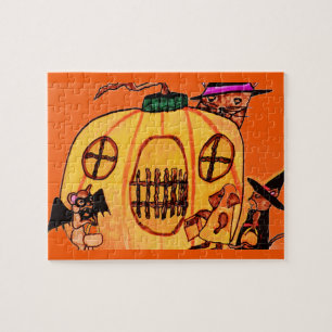 HALLOWEEN CAT AND MOUSE TRICK puzzle