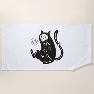 Halloween Cat                                      Beach Towel