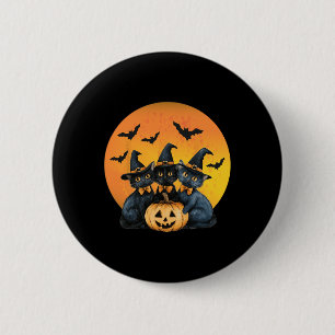 Halloween Cat Black Cat Halloween Scary Cat Angry 6 Cm Round Badge