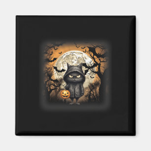 Halloween Cat Black Cat Halloween Scary Cat Angry Magnet