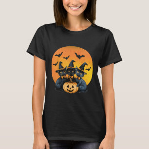 Halloween Cat Black Cat Halloween Scary Cat Angry T-Shirt