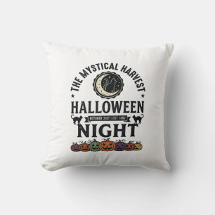Halloween Cat Black Cats Pumpkins Vintage Funny_1 Cushion