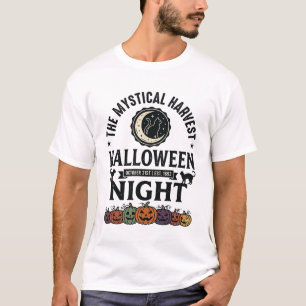 Halloween Cat Black Cats Pumpkins Vintage Funny_1 T-Shirt