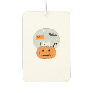 Halloween  Cat  Boo  Illustration Classic T-Shirt Car Air Freshener