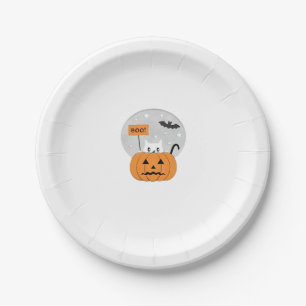 Halloween  Cat  Boo  Illustration Classic T-Shirt Paper Plate