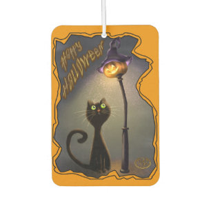 Halloween cat car air freshener