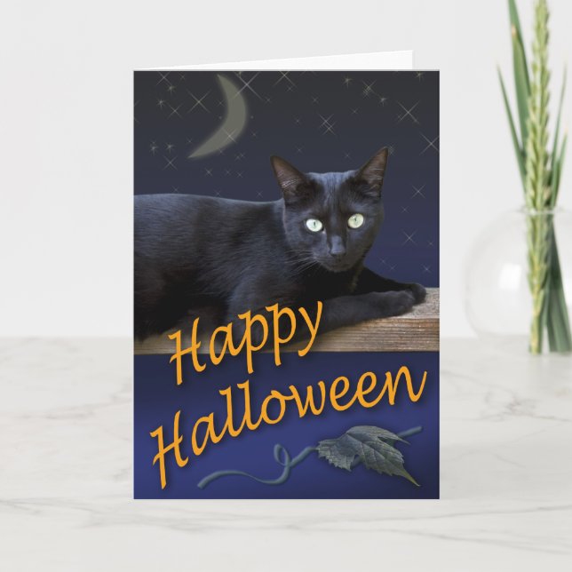 Halloween Cat Card (Front)