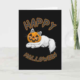 Halloween Cat Cats Kitten Pumpkin Horror Gift Idea Card
