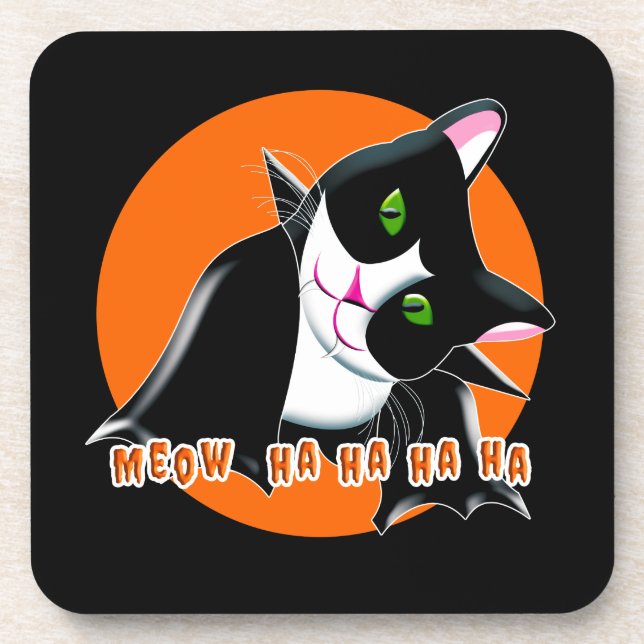Halloween Cat Coaster (Front)