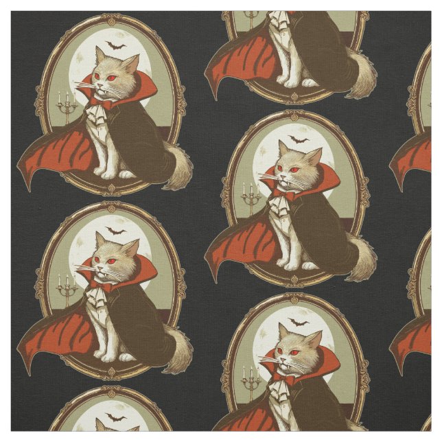 Halloween Cat, Count Catula Fabric (Swatch)