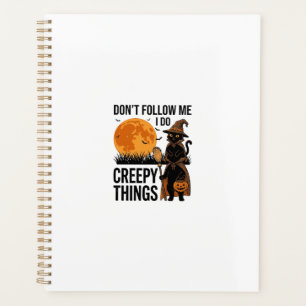 Halloween Cat Creepy Things Funny Witch_1 Planner