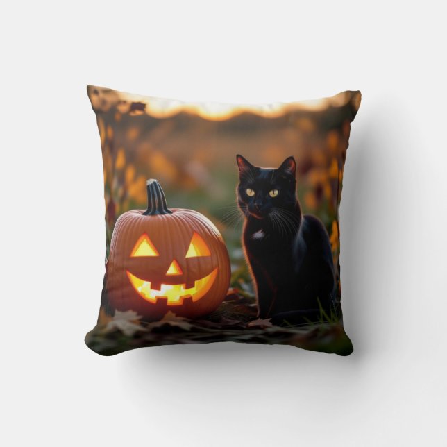 Halloween. Cat Cushion (Front)