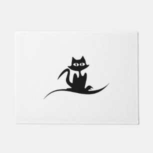Halloween cat doormat
