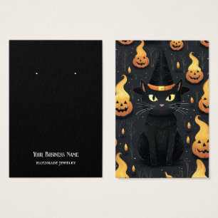 Halloween Cat Earring Display Card