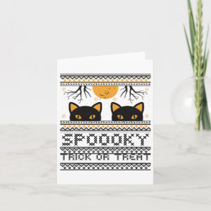 Halloween-cat Eyes Spooky Trick Or Treat Trendy Gr Card