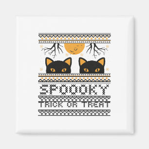 Halloween-cat Eyes Spooky Trick Or Treat Trendy Gr Magnet