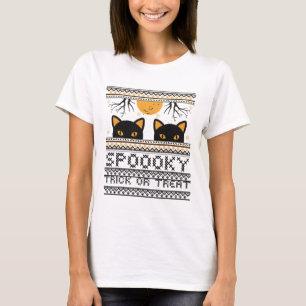 Halloween-cat Eyes Spooky Trick Or Treat Trendy Gr T-Shirt