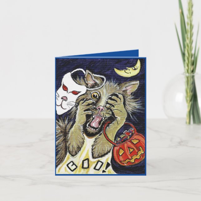Halloween Cat Folding Card (Front)