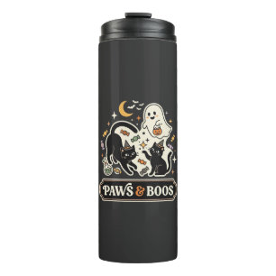 Halloween Cat Ghost Magic Thermal Tumbler