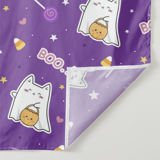 Halloween Cat Ghost Tapestry (Detail)