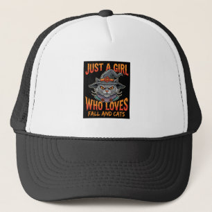 Halloween Cat Girl Witch Hat Fall Design