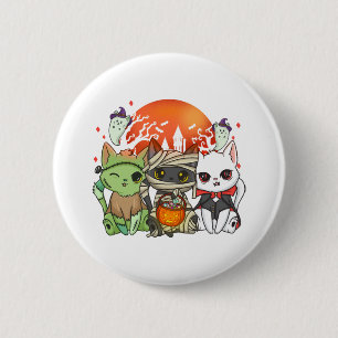 Halloween Cat Halloween Costume 6 Cm Round Badge