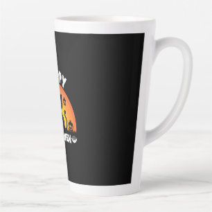 Halloween Cat Happy Halloween Birthday Latte Mug