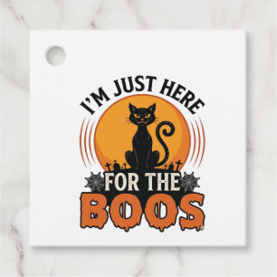 Halloween Cat I’m Just Here for the Boos  Favour Tags