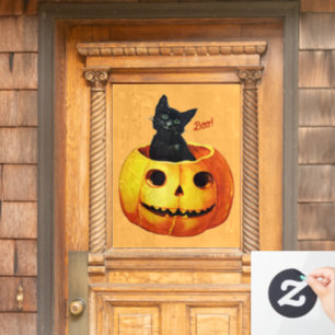 Halloween Cat in Pumpkin