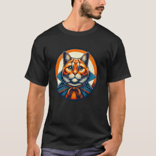 Halloween Cat in Vampire Costume T-Shirt