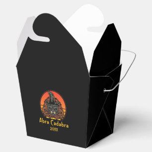 Halloween Cat in Witch Hat Abra Cadabra Vintage Favour Box
