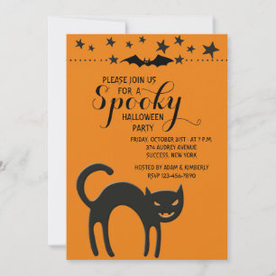 Halloween Cat Invitation