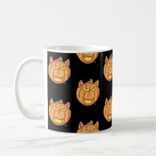 Halloween Cat Jack-o-Lantern Cartoon Pattern Art Coffee Mug