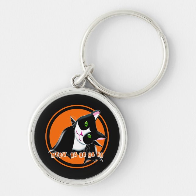 Halloween Cat Key Ring (Front)