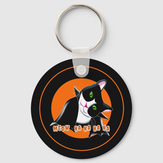 Halloween Cat Key Ring (Front)