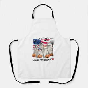 halloween cat ladies for Kamala 2024 President Kam Apron