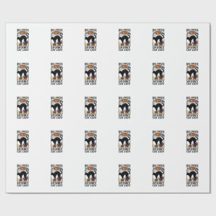 Halloween Cat Lady Vintage Black Cat Shirt_1 Wrapping Paper