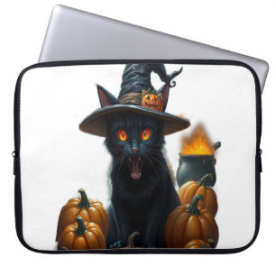 Halloween Cat  Laptop Sleeve